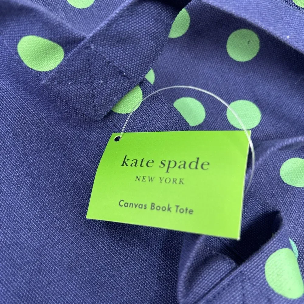 Kate Spade New York Navy Blue w/Green Dots 